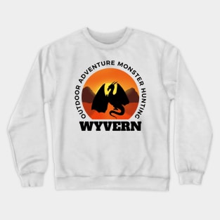 Wyvern - Outdoor Adventure Monster Hunting - White - Fantasy - Funny Crewneck Sweatshirt